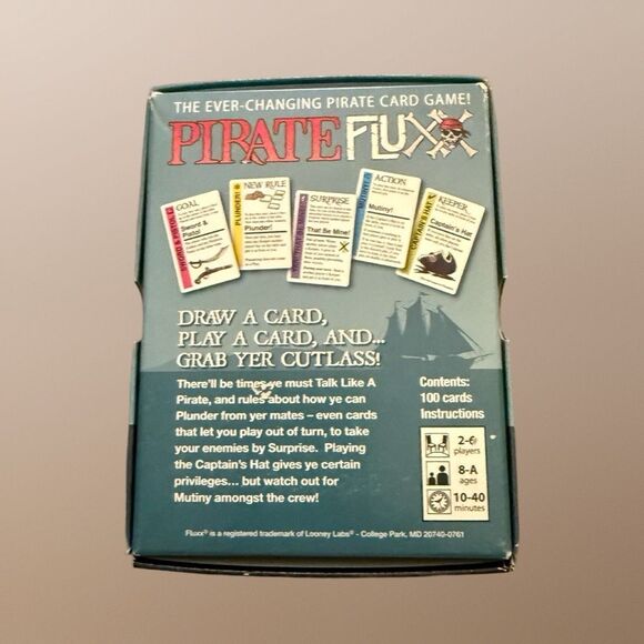 Pirate Fluxx The Ever Changing Pirate Card Game Complete - Picture 3 of 3